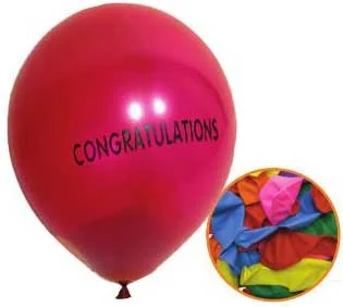 "Congratulations" Assorted Colours Balloons 12 Pack