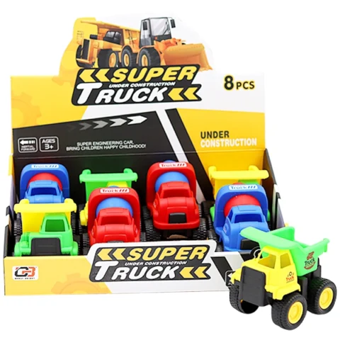 Construction Friction-Wheel Trucks Assorted 8pc