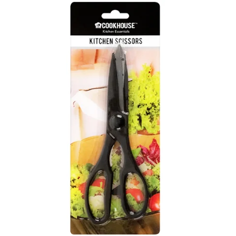 Cookhouse Black Stainless Steel Kitchen Scissors 22cm