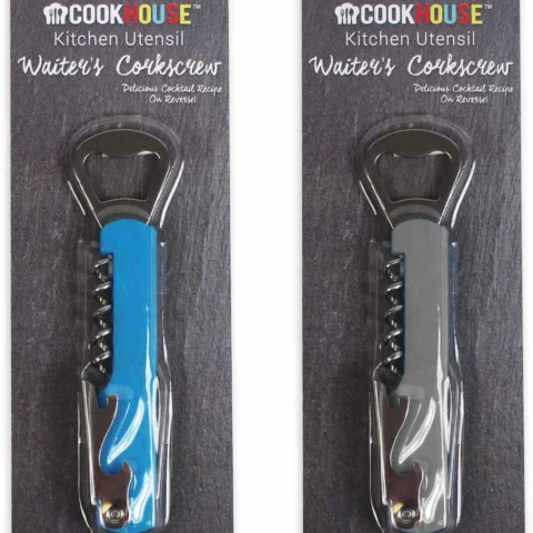 Cookhouse Waiters Corkscrew 2 Assorted Colours