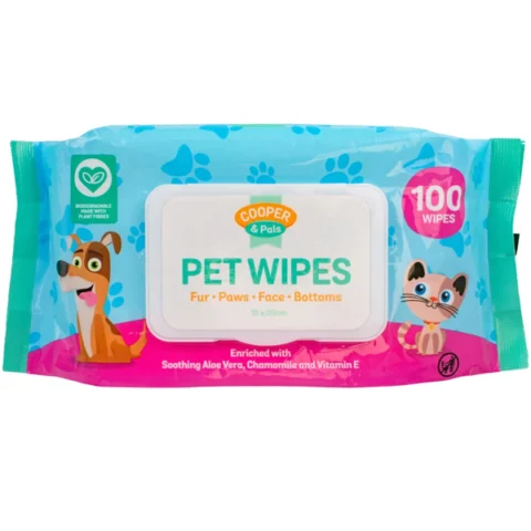 Cooper & Pals Aloe Vera Pet Wipes 100 Pack