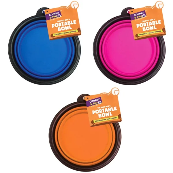 Cooper & Pals Collapsible Portable Pet Bowl Assorted Colours