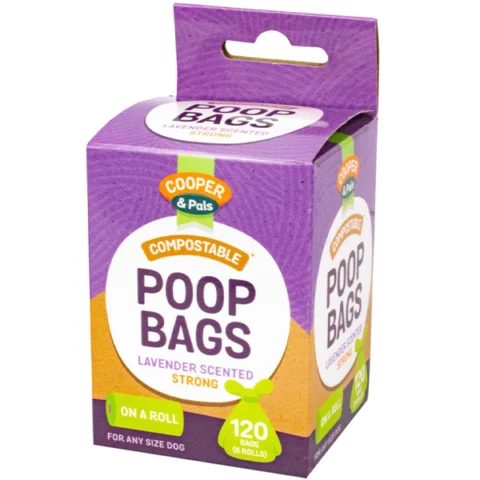Cooper & Pals Lavender Scented Compostable Poop Bags 120 Pack