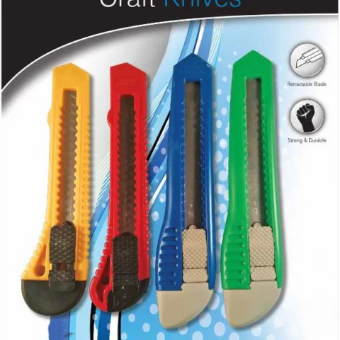 Craft Knives In 4 Assorted Colours