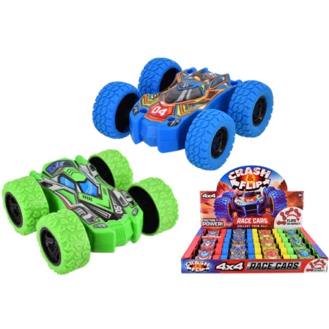 Crash & Flip Friction Power 4X4 Race Cars Assorted Colours