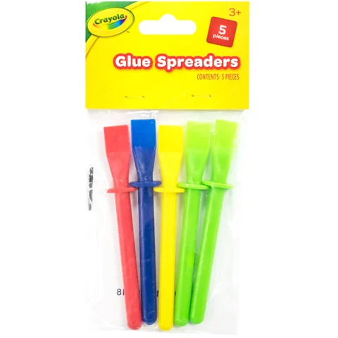Crayola Assorted Colour Plastic Glue Spreaders 5pc
