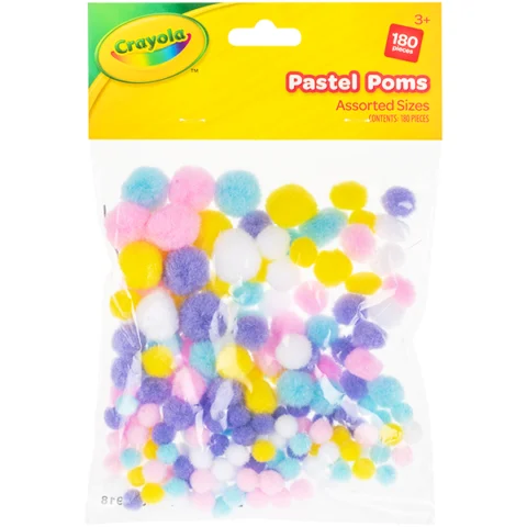 Crayola Assorted Pastel Poms 180pc