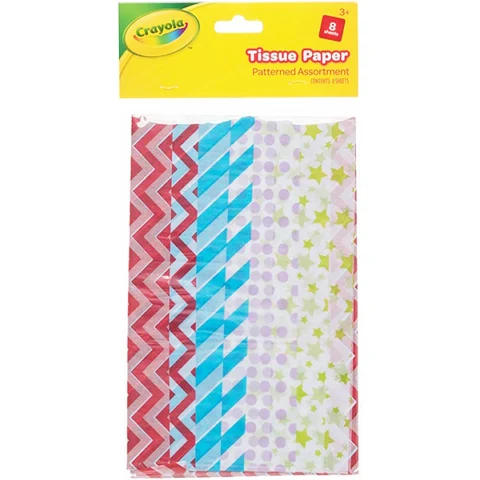Crayola Assorted Patterned Tissue Sheets 8 Pack