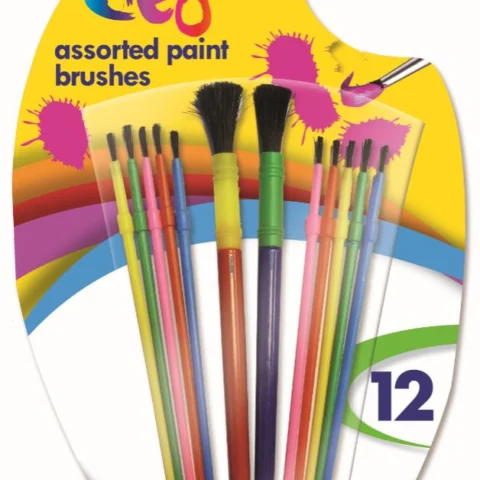 Cre8 Assorted Paint Brushes 12 Pack