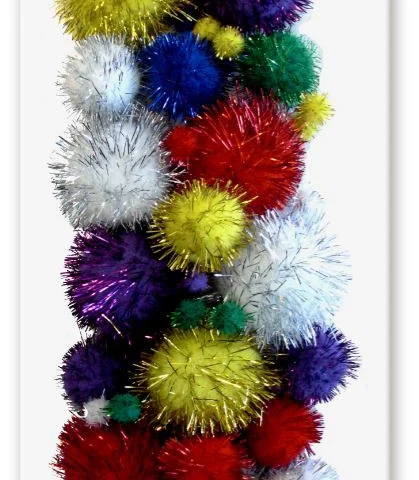 Cre8 Glitter Pom Poms Assorted