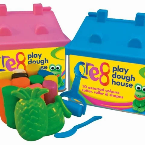 Cre8 Play Dough House Set 10pc Assorted Colours