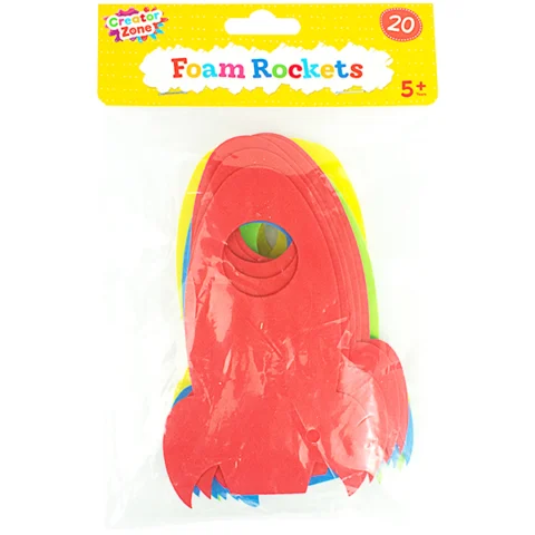 Creator Zone Assorted Colour Foam Rockets 20 Pack