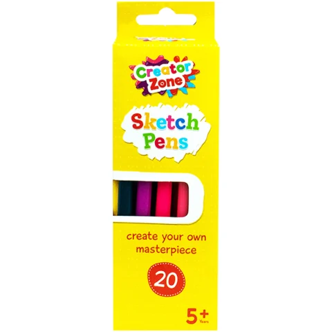 Creator Zone Assorted Colour Sketch Pens 20 Pack