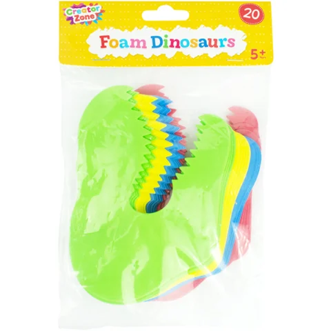 Creator Zone Assorted Colours Foam Dinosaurs 20 Pack