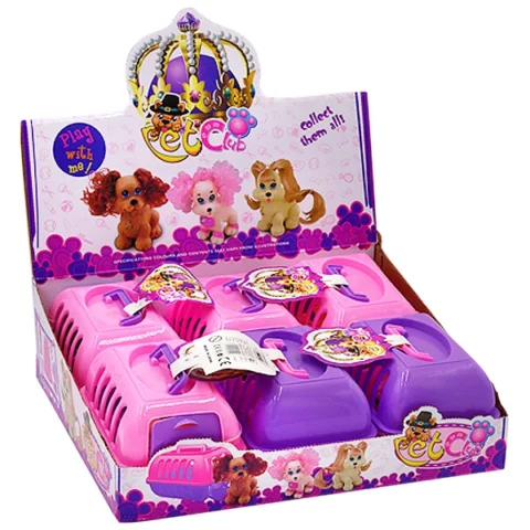 Cute Dog & Accessories Pet Carrier 2 Assorted 6pc