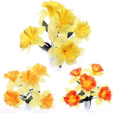 Daffodil Bush Artificial Flowers Assorted Colours