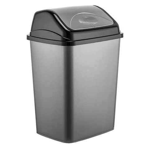 Dark Grey Swing Dustbin 16l