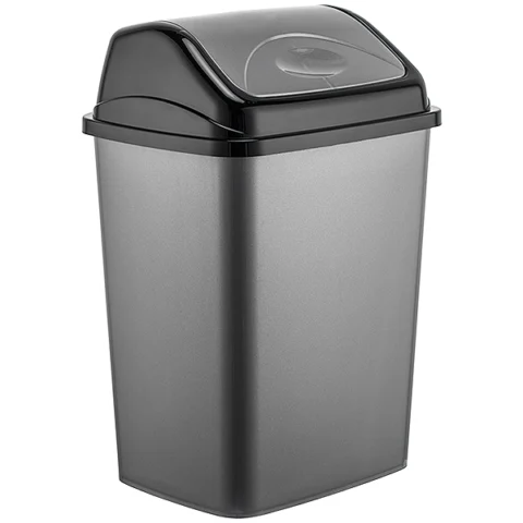 Dark Grey Swing Dustbin 27l