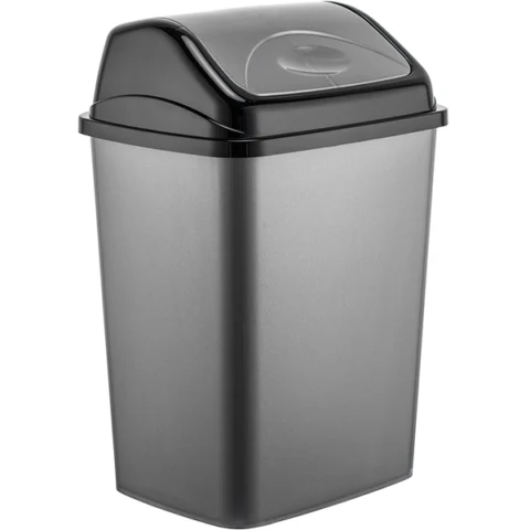 Dark Grey Swing Dustbin 50L