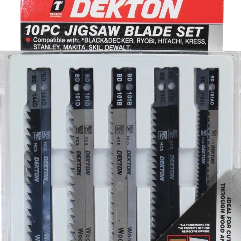 Dekton 10 Piece Jigsaw Blade Set (BD-Style Shank)