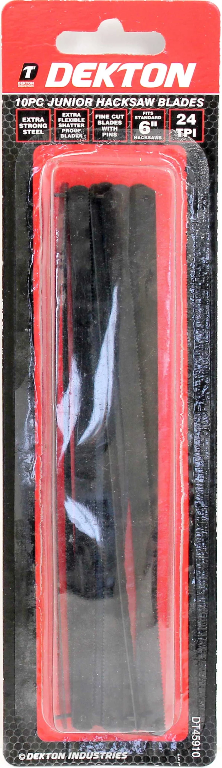 Dekton 10pc Junior Hacksaw Blades