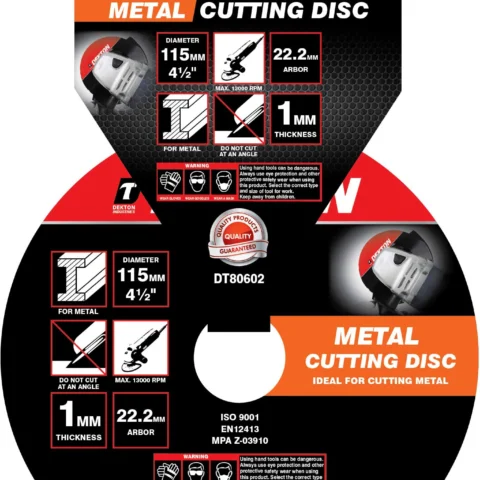 Dekton 115mm Metal Cutting Disc Ultra Thin Flat