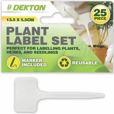 Dekton 13.5cm X 5.5cm Garden Plant Square Label Set 25pc