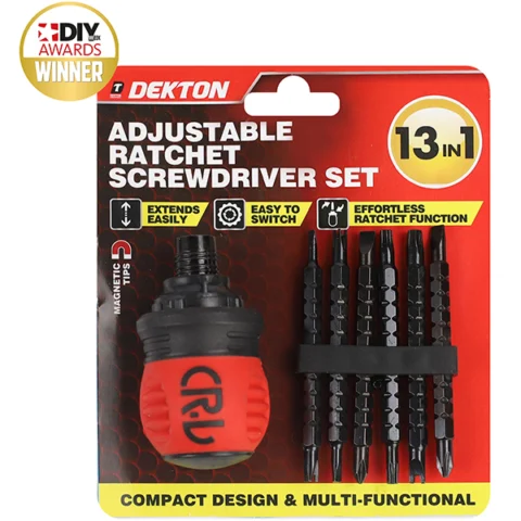 Dekton 13-in-1 Adjustable Ratchet Screwdriver Set