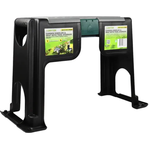 Dekton 2-in-1 Garden Kneeler & Seat With Tool Storage 44cm 18cm X 37cm