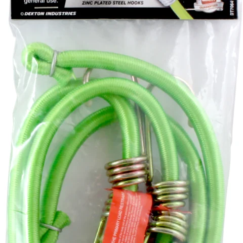 Dekton 2pc 24" X 10mm Thick Heavy Duty With Zinc Plated Hooks Bungee Cord