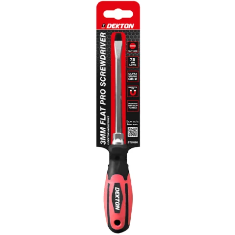 Dekton 3mm Flat Pro Screwdriver 7.5cm