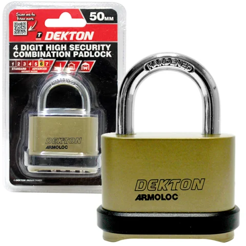 Dekton 4 Digit High Security Combination Padlock 50mm