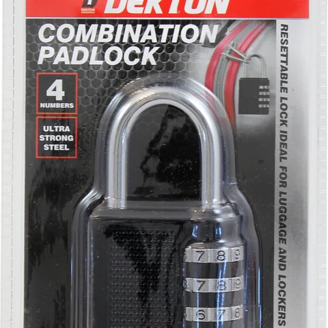 Dekton 4 Number 80mm Combination Padlock