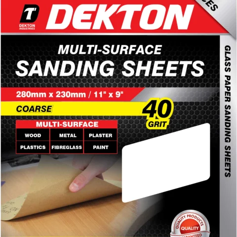 Dekton 40 Grit Multi-Surface Sanding Sheets 10 Pack