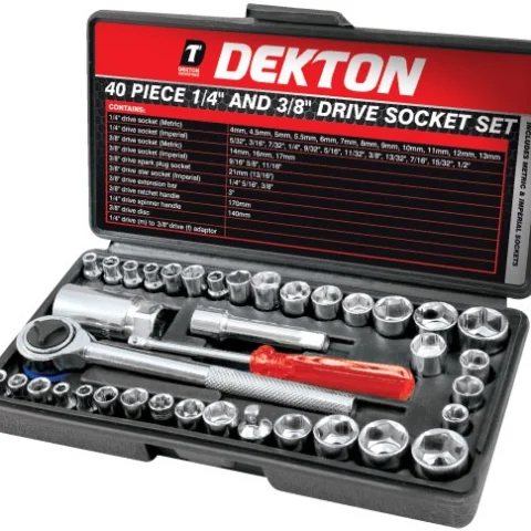 Dekton 40 Piece 1/4" And 3/8" Drive Socket Set
