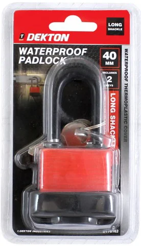 Dekton 40mm Long Shackle Waterproof Padlock