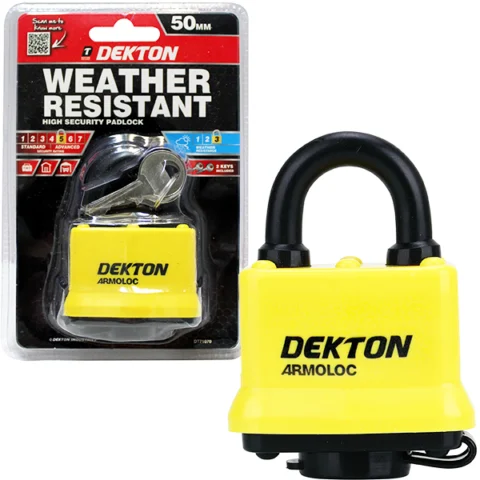 Dekton 50mm Weather Resistant High Security Padlock With 3 Keys