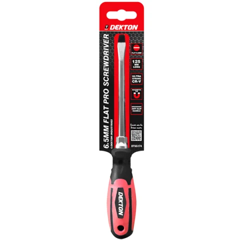 Dekton 6.5mm Flat Pro Screwdriver 12.5cm