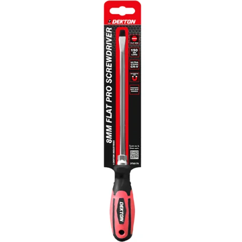 Dekton 8mm Flat Pro Screwdriver 15cm