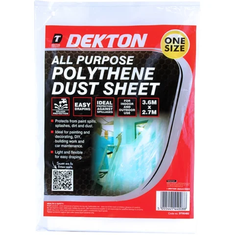 Dekton All Purpose Polythene Dust Sheet 3.6m X 2.7m