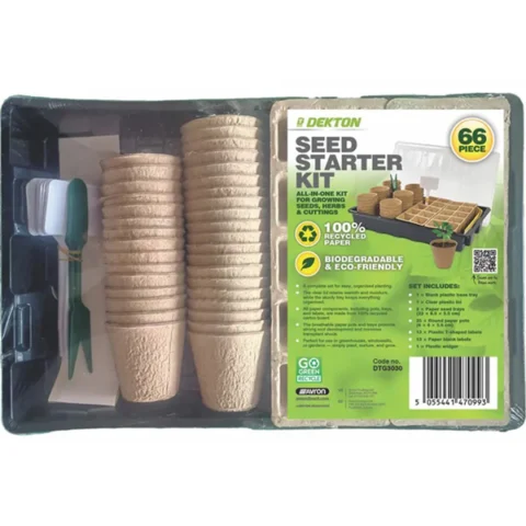 Dekton Biodegradable All-In-One Seed Starter Kit 66pc