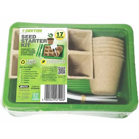 Dekton Biodegradable Seed Starter Kit 17pc