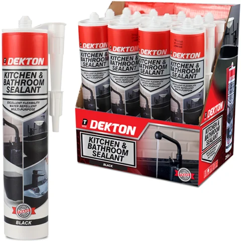 Dekton Black Kitchen & Bathroom Sealant 290ml