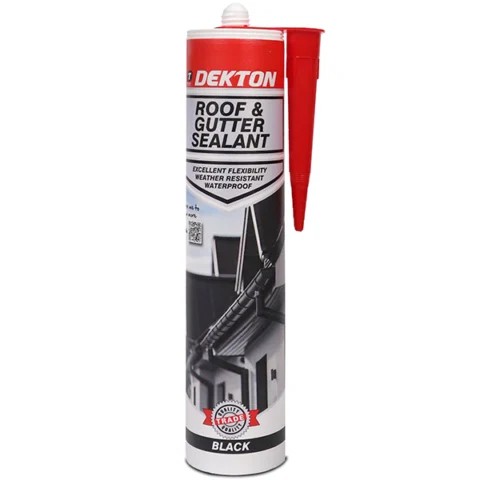Dekton Black Waterproof Roof & Gutter Sealant 290ml