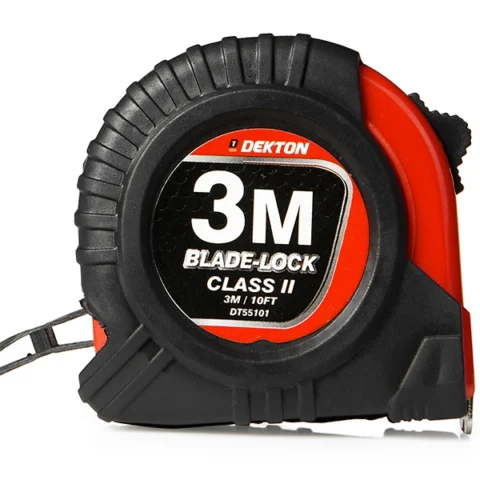 Dekton Blade-Lock Hard Case Tape Measure 3m