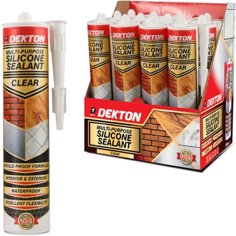 Dekton Clear Multi-Purpose Silicone Sealant 290ml