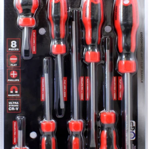 Dekton Cr-V Screwdriver Set 8 Pack