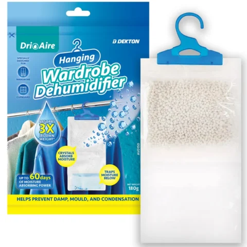 Dekton Dri Aire Hanging Wardrobe Dehumidifier 180g