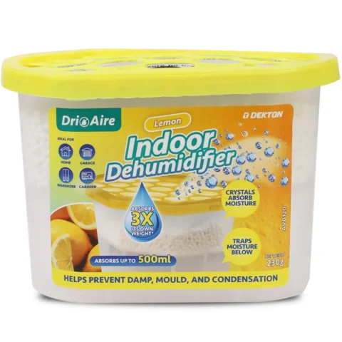 Dekton Dri Aire Lemon Scent Indoor Dehumidifier 500ml