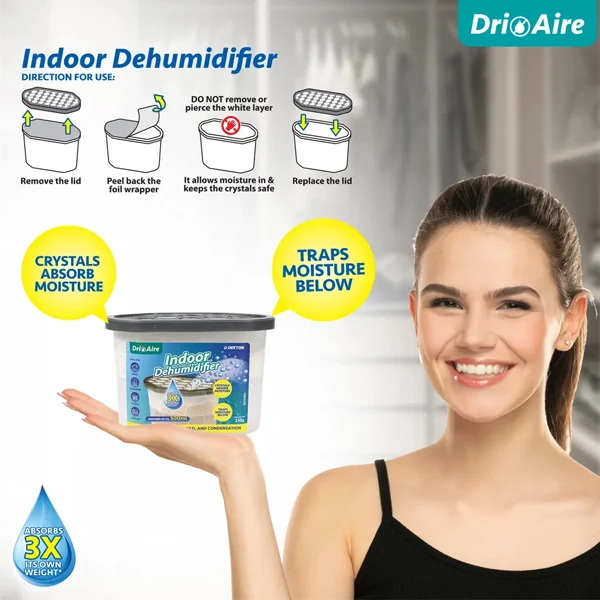 Dekton Dri Aire Natural Scent Indoor Dehumidifier 500ml